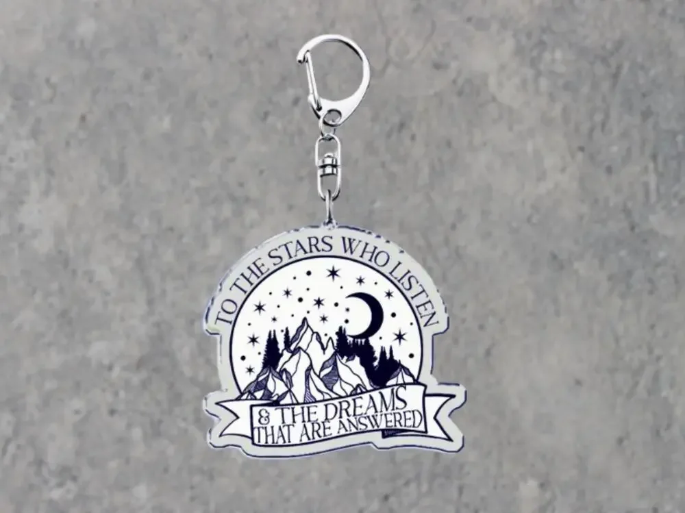 ACOTAR Quote Acrylic Keychain, Fantasy Reader Gift